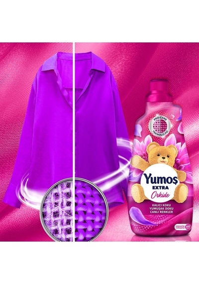 Yumoş Extra Konsantre Çamaşır Yumuşatıcısı Orkide 1440 Ml 60 Yıkama 3 Adet