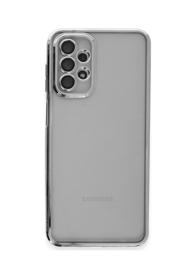 Samsung Galaxy Uyumlu, A23 4g Kılıf Lensli Silikon - Gümüş