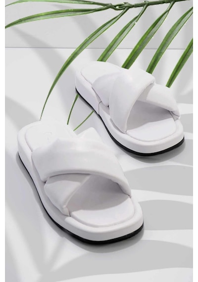 Bambi Siyah Leather Kadın Terlik K04507430003 Siyah