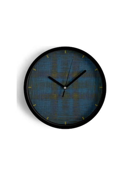 Modern Tasarım Duvar Saati - 25cm - Önü Camlı Siyah Kasa - Sessiz Mekanizma-jh0571 Siyah
