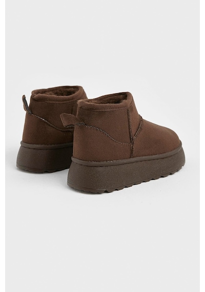 Tonny Black Kalın Poli Taban İçi Kürklü Süet Görünümlü Çocuk Unisex Kahve Günlük Bot Tbsz015 Kahve