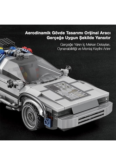 Reobrix Technic 665 Geleceğe Dönüş Delorean Dmc Back To The Future Yaratıcı Yapı Blok Seti Building Blocks - 405 Parça
