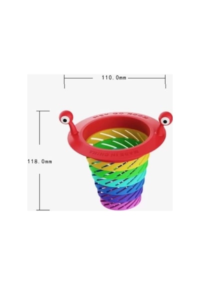 Renkli 6 Kademeli Lavabo Süzgeci Kırmızı