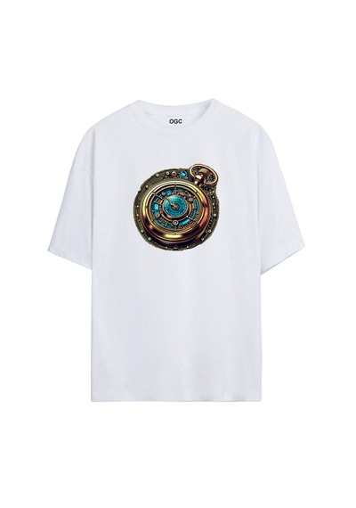 Ogc Pusula Oversize Unisex T-shirt Beyaz