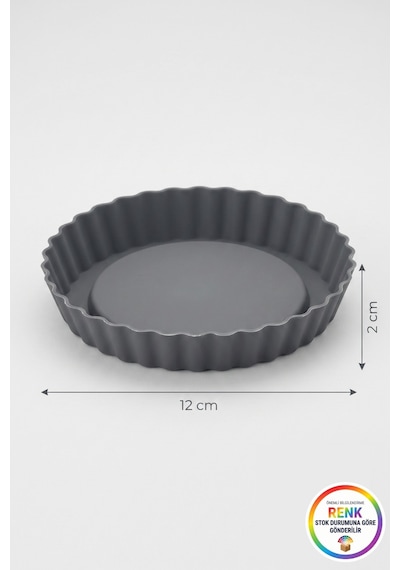 Silikon Mini Tart Kalıbı 6'lı Set Kalp Yuvarlak Tartolet Kalıbı Platinum Silikon 12 Cm Çok Renkli