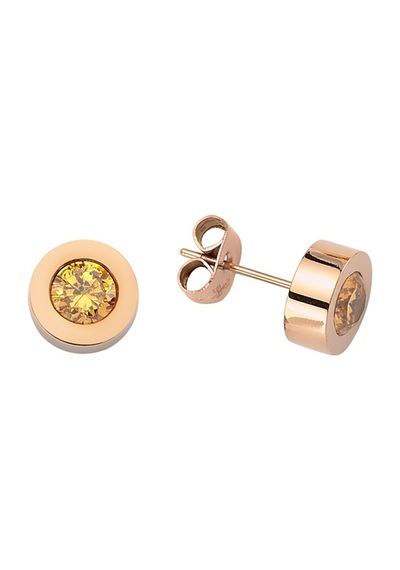 316L Çelik ,Swarovski Taşlı,Altın Kaplama Antiallerjik Bayan Küpe N11.15