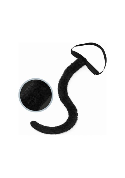 Siyah Peluş Kuyruk Şekil Verilebilir 70 Cm