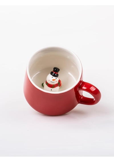 Mukko Home 3d Sevimli Kırmızı Başlıklı Kardan Adam Biblolu Porselen Kupa - 350ml Eğlenceli Ve Şık,kırmızı Beyaz - Çok Renkli Mukko Home 3d Sevimli Kırmızı Başlıklı Kardan Adam Biblolu Porselen Kupa - 350ml Eğlenceli Ve Şık,kırmızı Beyaz - Çok Renkli