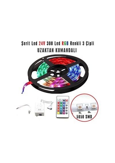 Carub Şerit Led 24v5mt 300 Led Uzakdan Kumandalı 3çip
