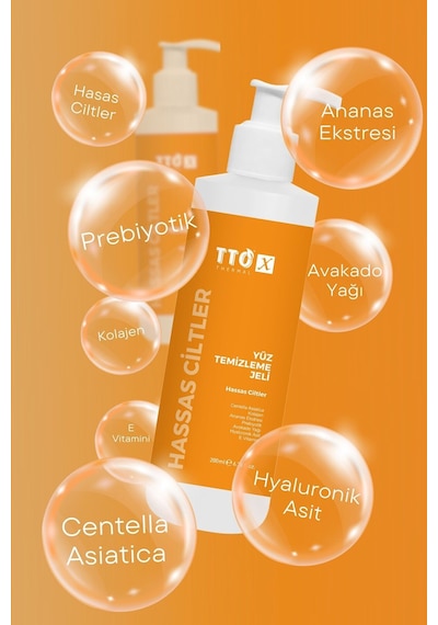 Tto X Yüz Temizleme Jeli Hassas Ciltler 200 Ml