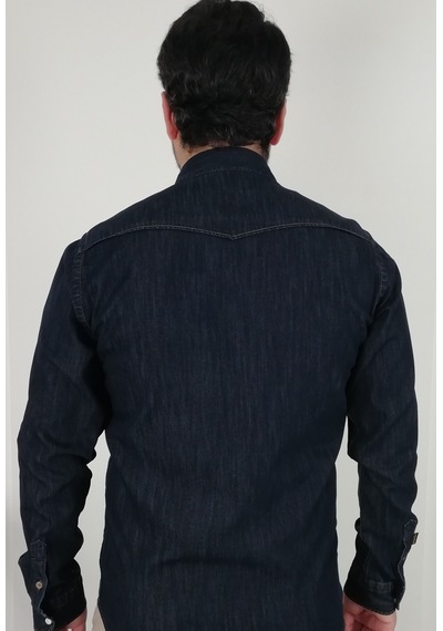 Tousus Slim Fit Western Kot Erkek Gömlek Slm-2022-tss Lacivert