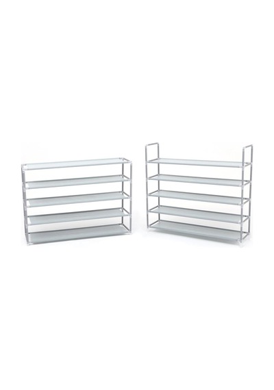Songmics 10 Katlı Ayakkabı Rafı, 100x29x175 Cm, Gri, Lsr10g