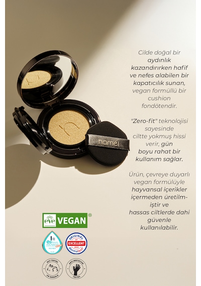 Zero Fit Cushion Kore Fondöten Spf50+ Pa++++ 12g Tan