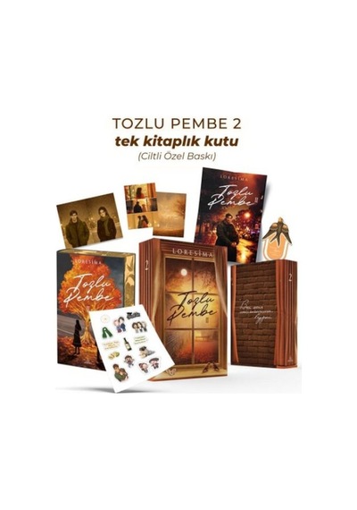 Tozlu Pembe 2 Tek Kitaplık Kutu Yan Boyamalı - Aıaı-878186