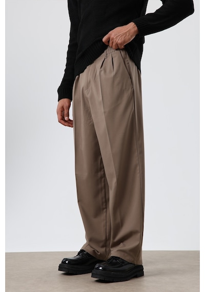 Vamos Baggy Fit Kumaş Pantolon 30-795-1 Vizon