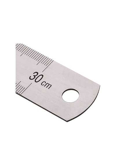 Çelik Cetvel 30 Cm Inch Ölçülü Metal