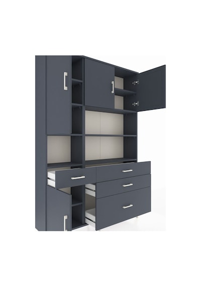 Arges Dolap 9 Raflı 4 Çekmeceli 4 Kapaklı 132x30x195 Antrasit-antrasit/antrasit Antrasıt/antrasıt Arges Dolap 9 Raflı 4 Çekmeceli 4 Kapaklı 132x30x195 Antrasit-antrasit/antrasit Antrasıt/antrasıt