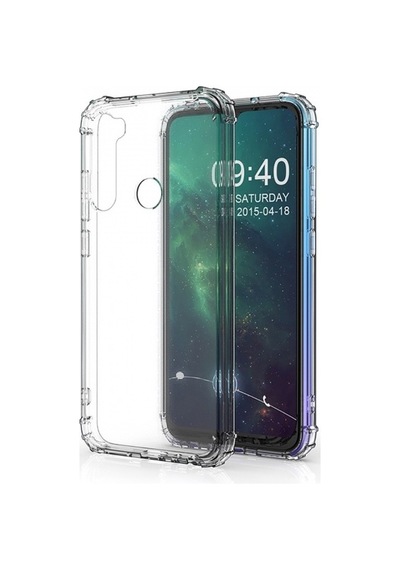 Blogy Redmi Note 8 İle Uyumlu Crystal Fit Kılıf Crystal Clear