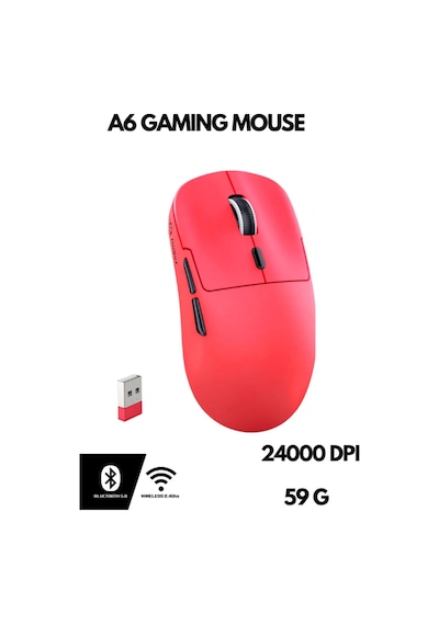 Freewolf A6 Kablosuz Oyuncu Mouse Paw3311 1000 Hz 24000 Dpı Profesyonel Bluetooth Üç Modlu Bağlantı Diğer Freewolf A6 Kablosuz Oyuncu Mouse Paw3311 1000 Hz 24000 Dpı Profesyonel Bluetooth Üç Modlu Bağlantı Diğer