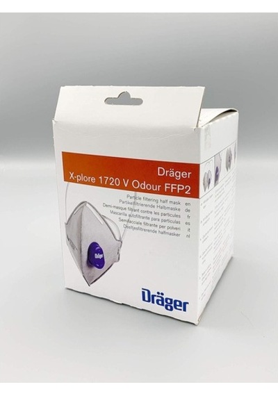 Drager 1720V Ffp2 10Adet Kutuda Odour N95 Maske Aktifkarbonlu