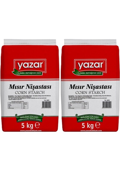 Yazar Mısır Nişastası 2 x 5 KG + Yazar Mısır Unu 400 G