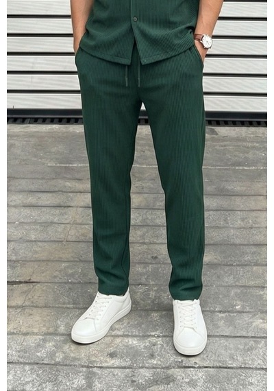 Vamos Fitilli Baggy Fit Pantolon Yeşil