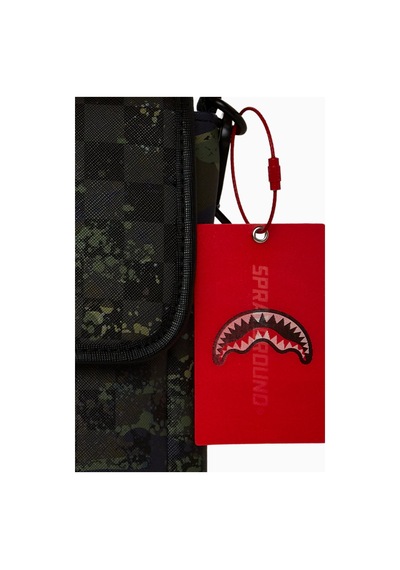 Sprayground Camo Splash Messenger Sling, Sportif Ve Fonksiyonel Çanta Omuz Çantası Yeşil