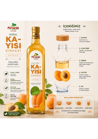 Perverde Kayısı Sirkesi 500 ML