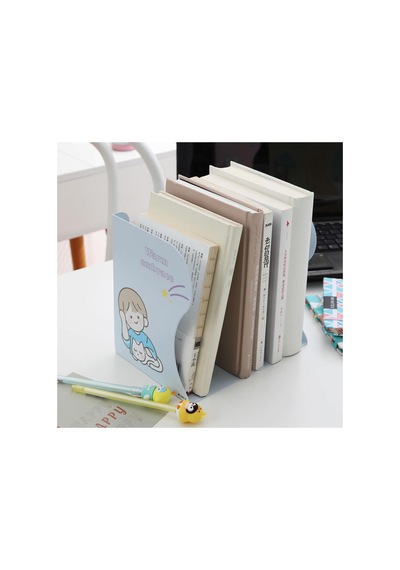 Masaüstü Kitap Tutucu Kedili Çocuk Mavi