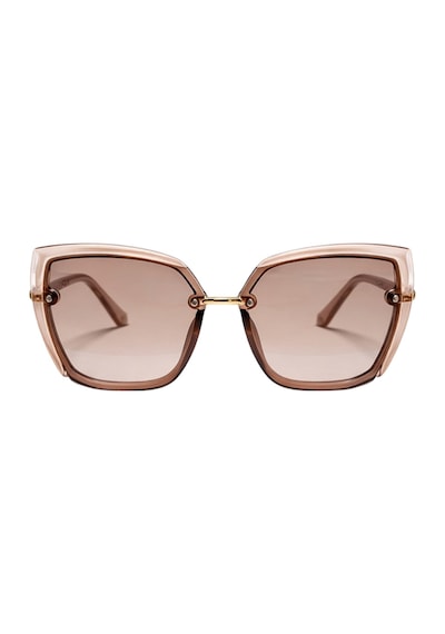 Zayara Bej Çerçeve Polarize Cam Vintage & Retro Unisex Güneş Gözlüğü Kahverengi