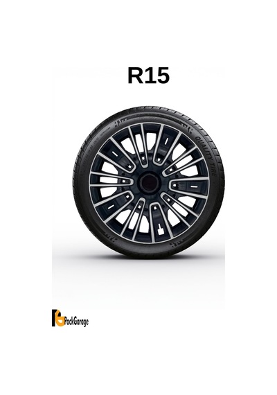 Volkswagen Up Club 15'' İnç Jant Kapağı 4 Adet Siyah Gri C116