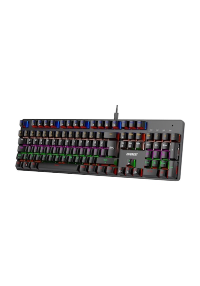 Everest Kb-mk1 Lumos Siyah Usb Rainbow Aydınlatmalı Red Switch Full Anti-ghosting Mekanik Gaming Oyuncu Klavye