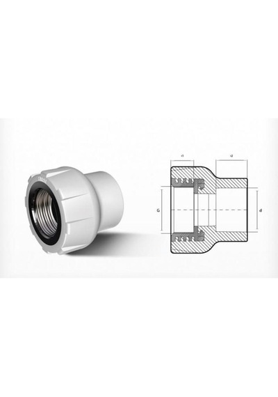 Ege Yıldız Pprc 25x1/2 Dişi Adaptör Gri