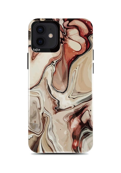 Kajsa Apple Uyumlu iPhone 12 Pro Kılıf Ebru Desenli Kajsa Lava Kapak ZORE-216549