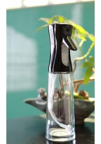 Yağ Spreyi Şişesi Airfryer Uyumlu Zeytinyağı Ve Limonluk Püskürtücü, Cam Yağdanlık 250 Ml Siyah Diğer