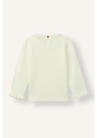 Defacto Oversize Bisiklet Yaka Düşük Omuzlu Basic Triko Kazak H8470a526auer105 Ekru-er105