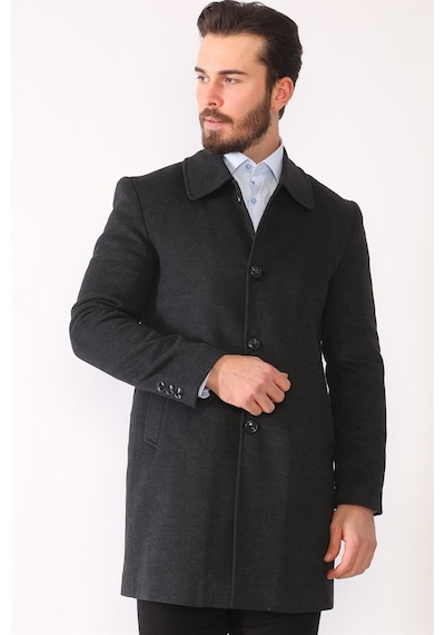 Plt8364 Dewberry Erkek Palto-antrasit Antrasit