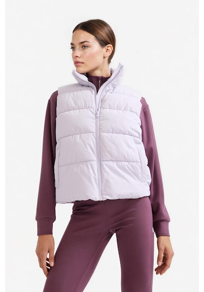 Defacto Defactofit Su İtici Regular Fit Fermuarlı Sporcu Su Geçirmez Şişme Yelek E9209ax25aupr40 Mor