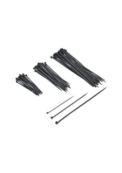Tek-iş Plastik Kablo Bağı Cırt Kelepçe Set 100 Mm - 150 Mm - 250 Mm X 2.5 Mm Siyah 20 Şer Adet X 3 60 Adet