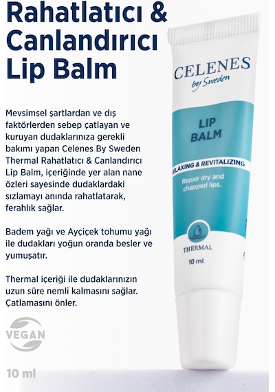 Celenes Termal ve Canlandırıcı Lip Balm 10 ML