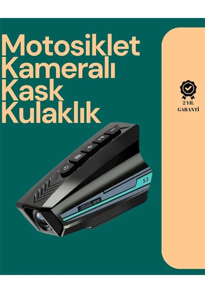 Golook Destekli Motosiklet Kask Kamerası - 50 Saat Pil Geniş Açı Kopya