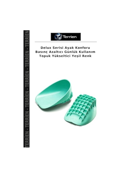 Terrien Delux Serisi Ayak Konforu Basınç Azaltıcı Günlük Kullanım Topuk Yükseltici Yeşil Renk Çok Renkli