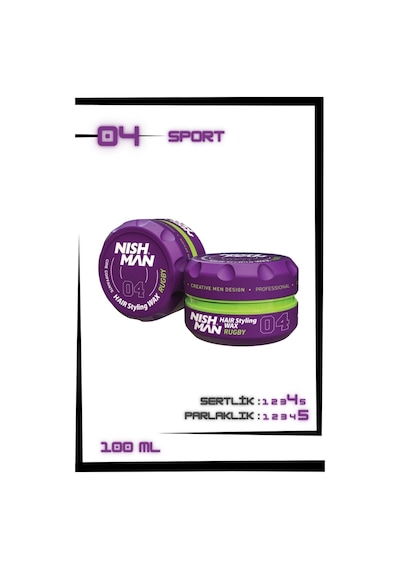 04 Saç Şekillendiric Ultra Sert Parlak Wax 100 Ml X 3 Adet/ + 400 Ml Tuzsuz Şampuan Hediye