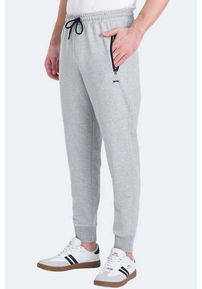 Slazenger Onon In Erkek Fermuar Cepli Gri Eşofman Altı Gri