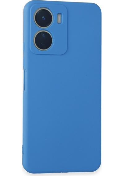 Vivo Y16 Uyumlu Kılıf First Silikon - Mavi