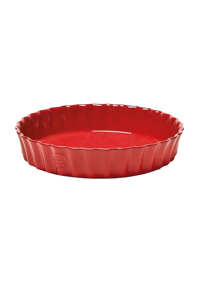 Emile Henry Tart-Börek-Flan Kabı Yuvarlak 28 cm Kırmızı/Burgundy Kırmızı