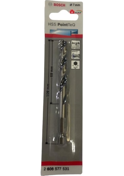 Pointteq Altıgen Şaftlı Hss Matkap Ucu 7 Mm