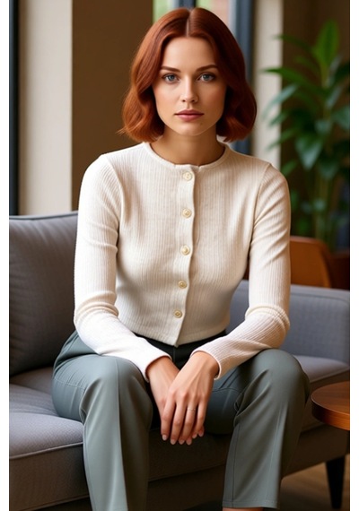 Frm Kadın Bisiklet Yaka Düğmeli Fitted Örme Crop Üst Kaliteli Şık Rah Bej