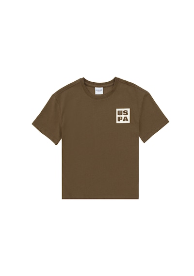 U.S. Polo Assn. Erkek Çocuk Haki Oversize Bisiklet Yaka Tişört 50295447-VR027 U.S. Polo Assn. Erkek Çocuk Haki Oversize Bisiklet Yaka Tişört 50295447-VR027