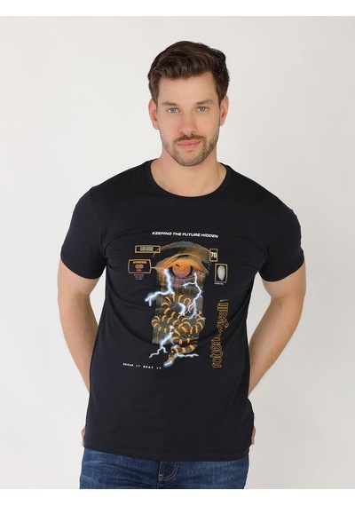 Roberto Cavalli Erkek Tshirt /M.Rob.0421.14022 -Lacivert